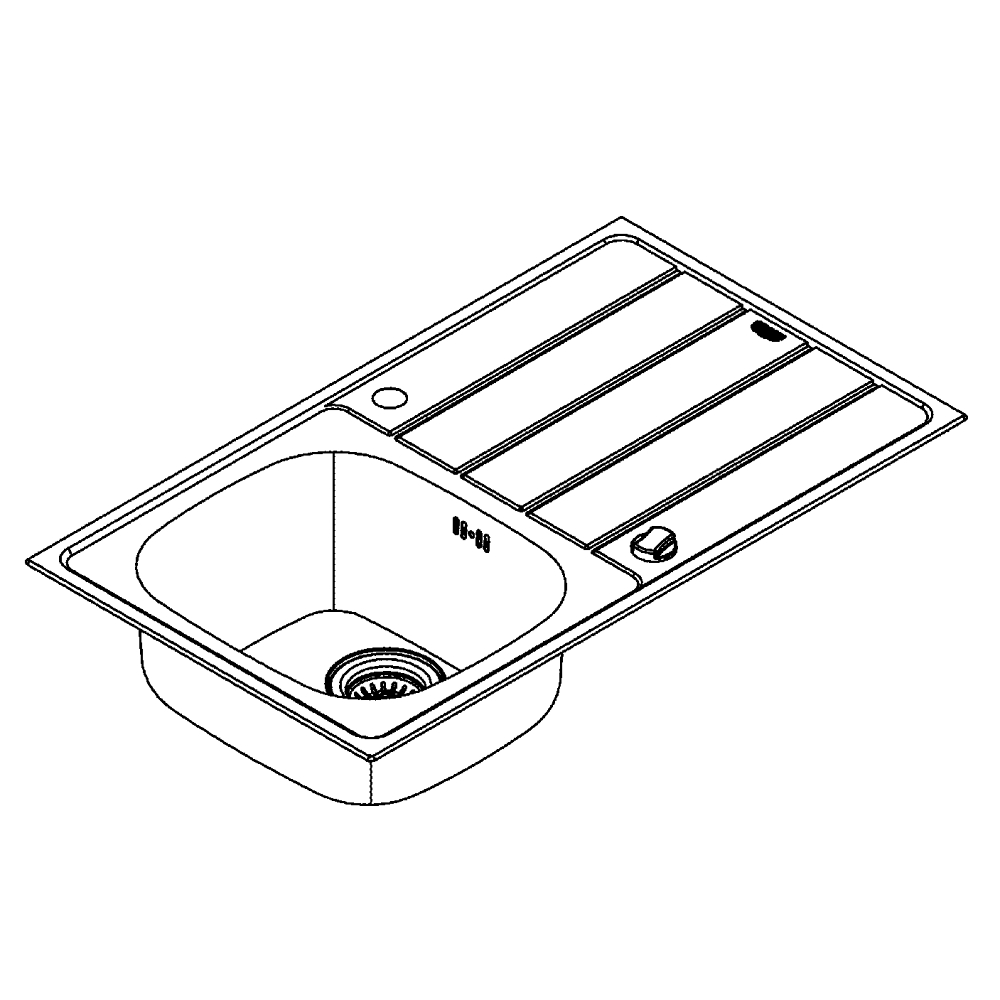 Мойка из нержавеющей стали Grohe, K200 45 -S 86/50 (31552SD1)