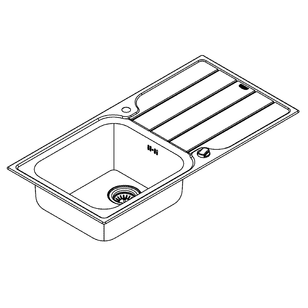 Мойка из нержавеющей стали Grohe, K500 60 100/50 (31563SD1)