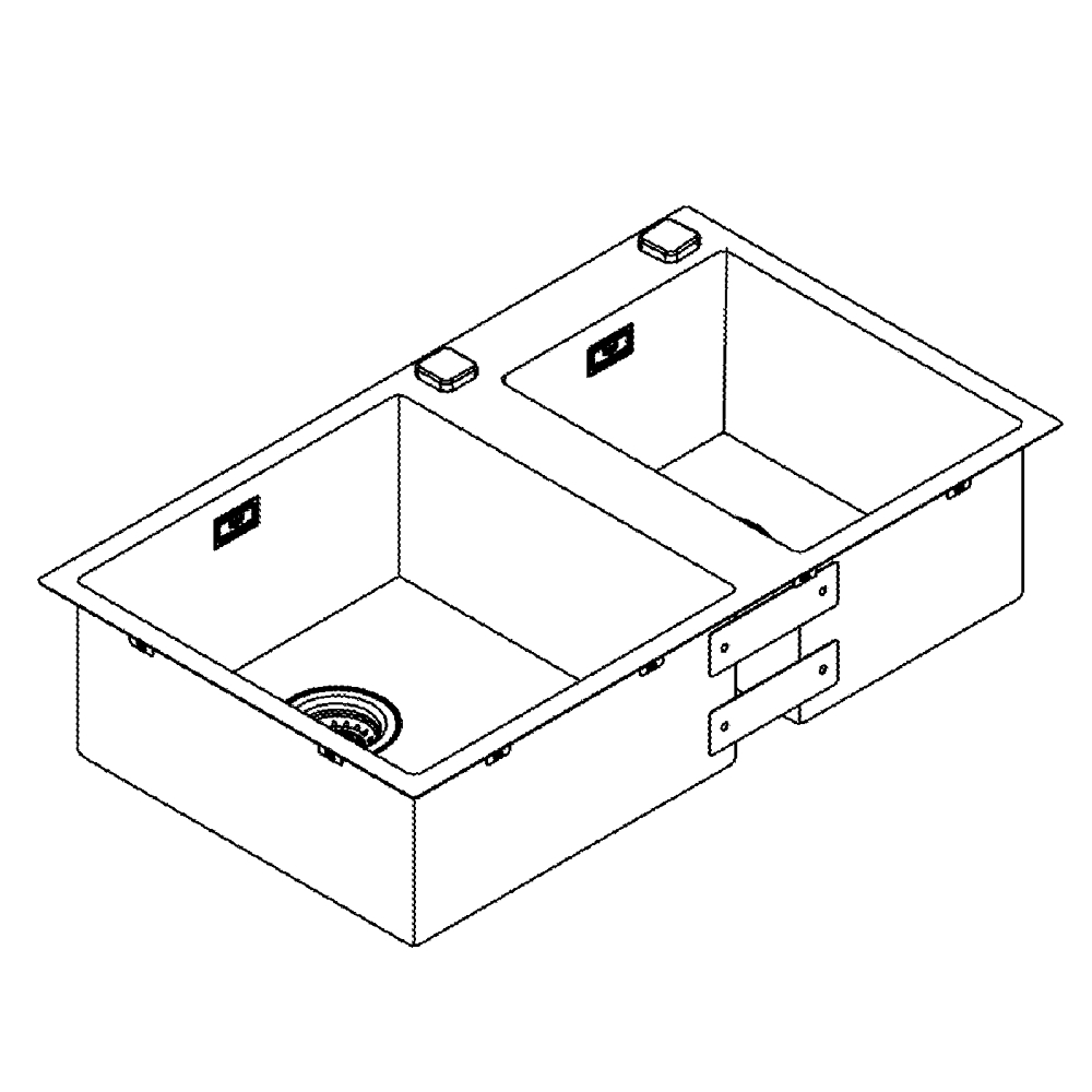 Мойка из нержавеющей стали Grohe, K800 90-S 86/50 (31855SD0)