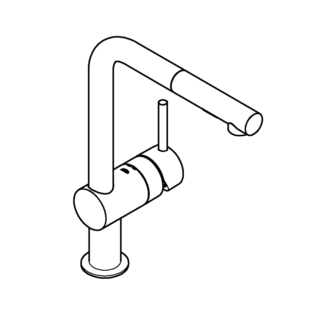 Смеситель для мойки Grohe, Minta, Теплый закат матовый, L-излив, выдвижной (30274DL0)