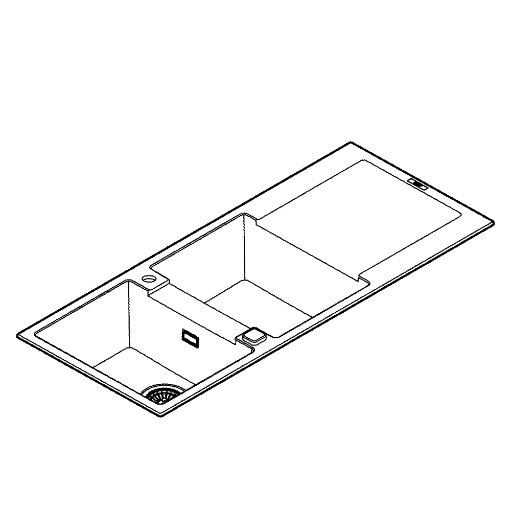 Композитная мойка Grohe, K500 80-C 116/50, серый гранит (31647AT0)