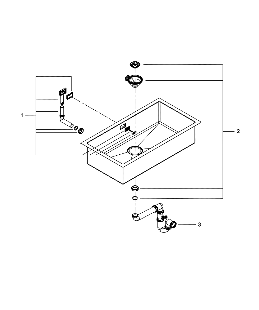 Мойка из нержавеющей стали Grohe, K700  90-S 86,4/46,4 (31580SD1)