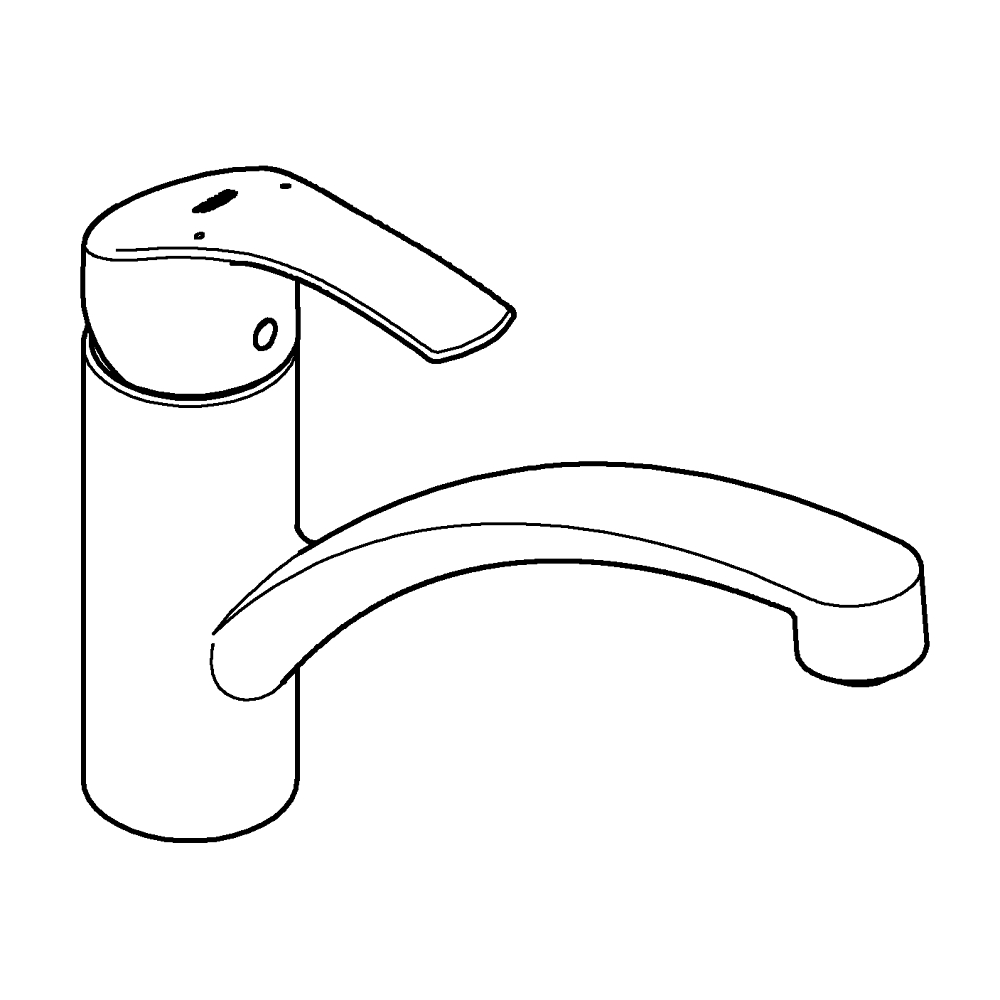 Смеситель для мойки Grohe, Via, Хром, низкий излив (30430000)