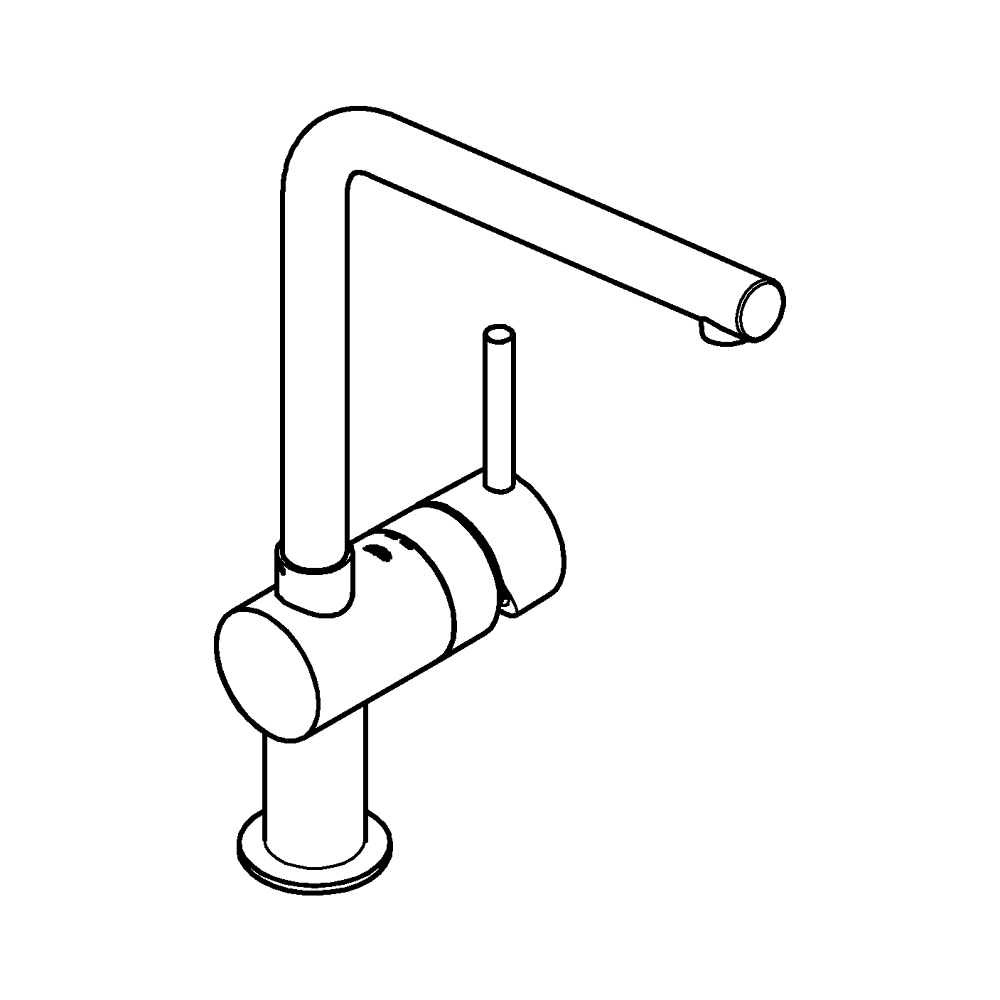 Смеситель для мойки Grohe, Vento, Хром, L-излив (30425000)