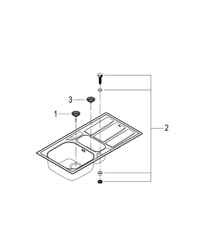 Мойка из нержавеющей стали Grohe, K400+ S 98,3  (31569SD0)