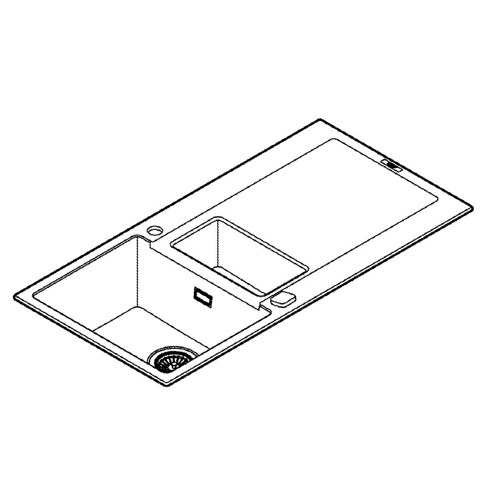 Композитная мойка Grohe, K500 60-C 100/50, серый гранит (31646AP0)