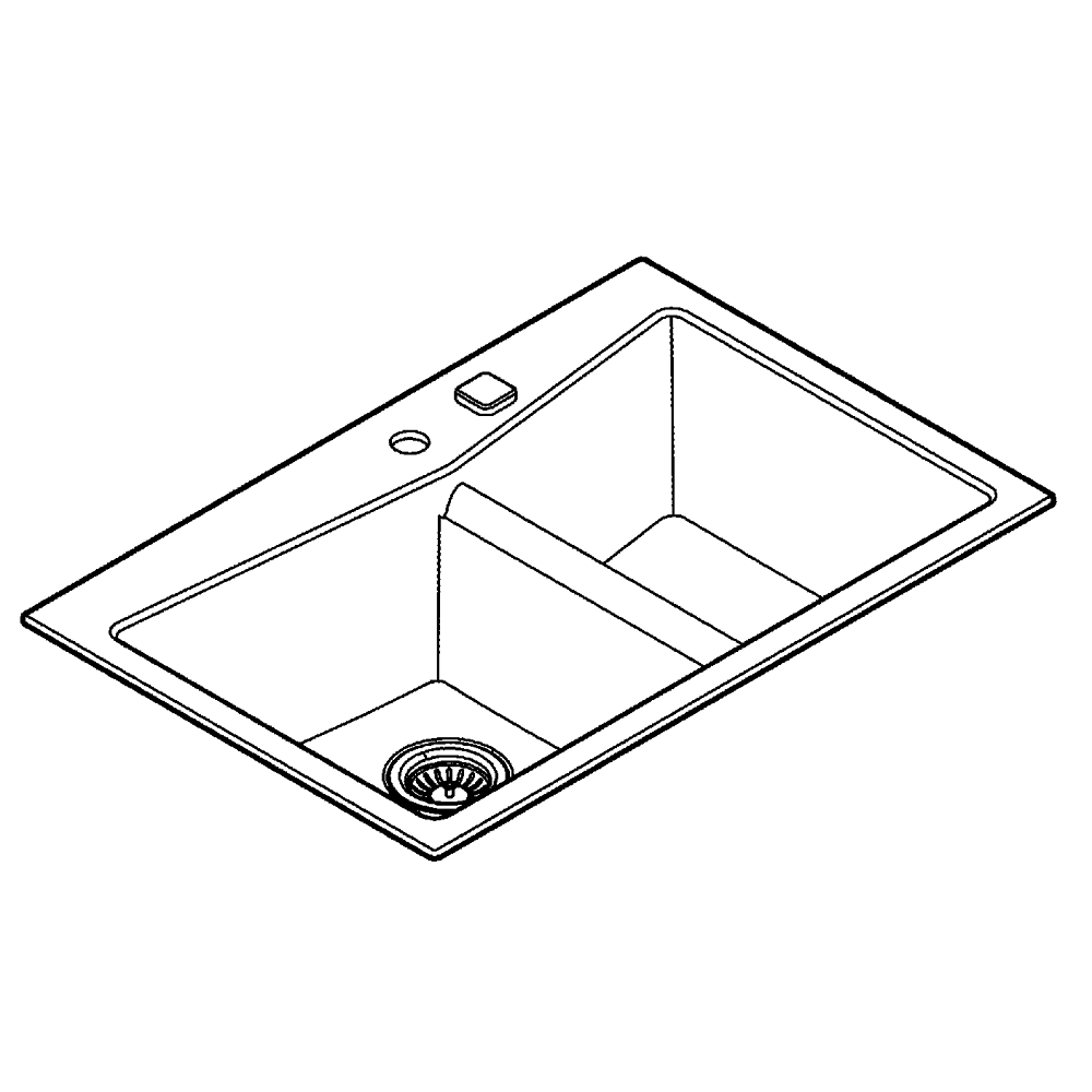 Композитная мойка Grohe, K500 90-C 83,8, черный гранит (31657AT0)