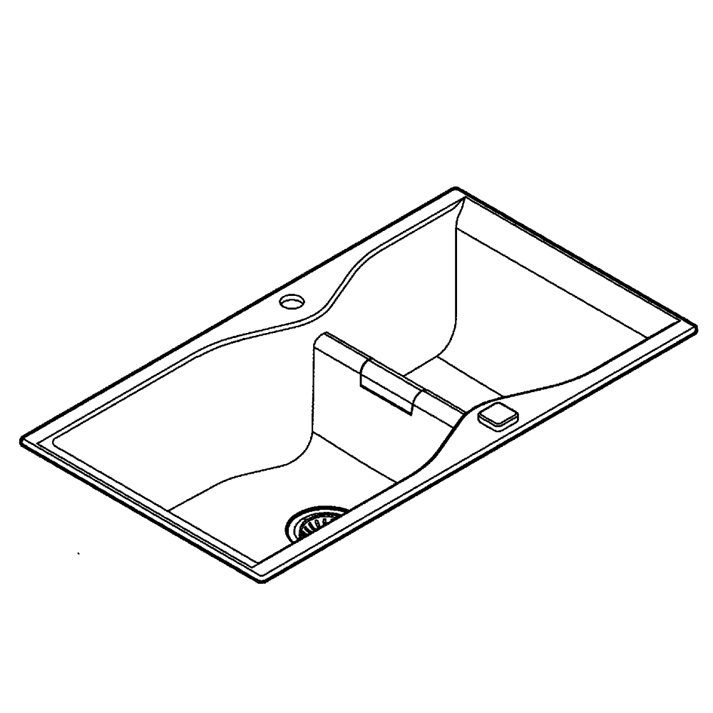 Композитная мойка Grohe, K700 90 -C 90/50, черный гранит (31658AP0)