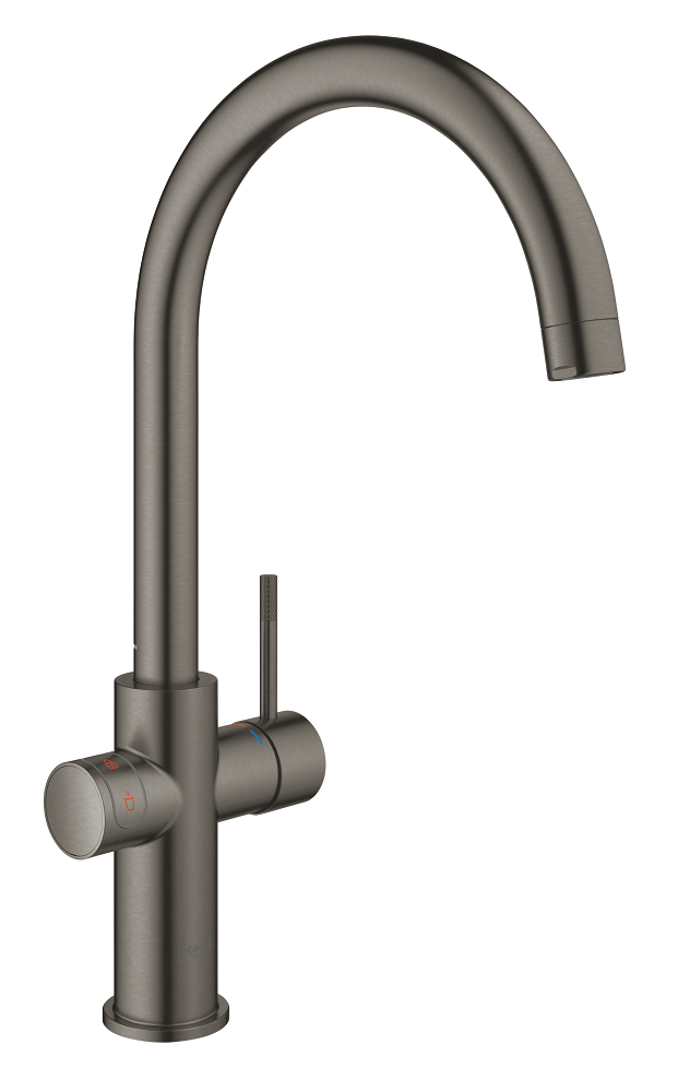 Система фильтрации, GROHE Red II Duo Стартовый комплект, смеситель C-излив, фильтр M-size, Темный графит матовый (30083AL1)