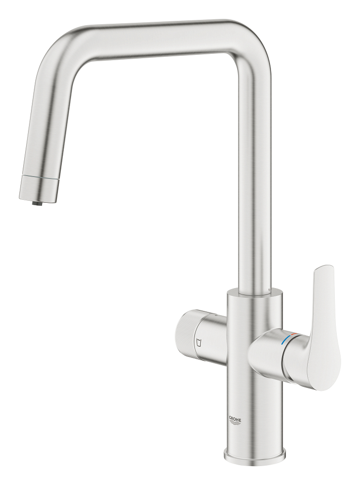 Смеситель для мойки Grohe Blue Pure Eurosmart, Суперсталь, U-излив (30583DC0)