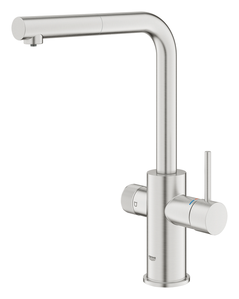 Смеситель для мойки Grohe Blue Pure Minta, Суперсталь, L-излив (30590DC0)