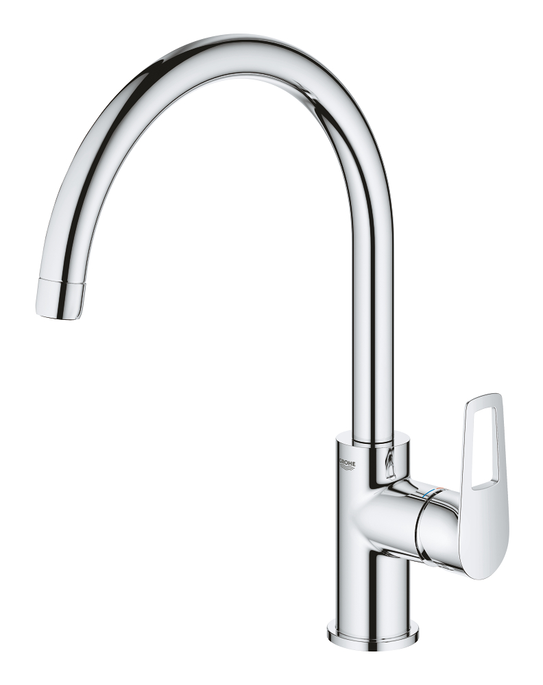 Смеситель для мойки Grohe, StartLoop, Суперсталь, С-излив (31374001)