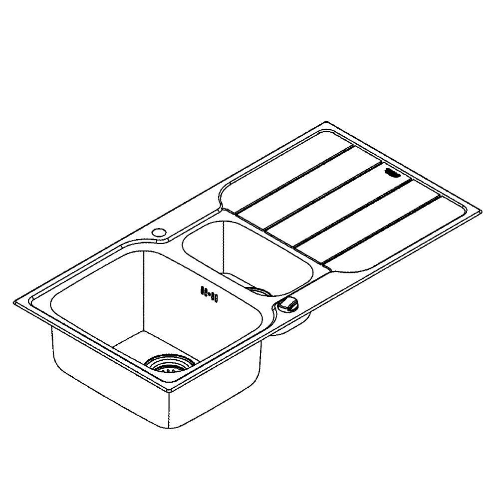 Мойка из нержавеющей стали Grohe,K500 45 -S 86/50 (31572SD1)