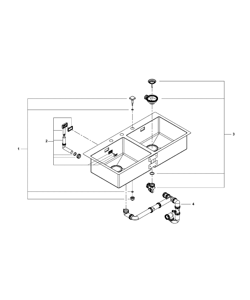 Мойка из нержавеющей стали Grohe, K800 120-S, 102,4/56 (31585SD1)