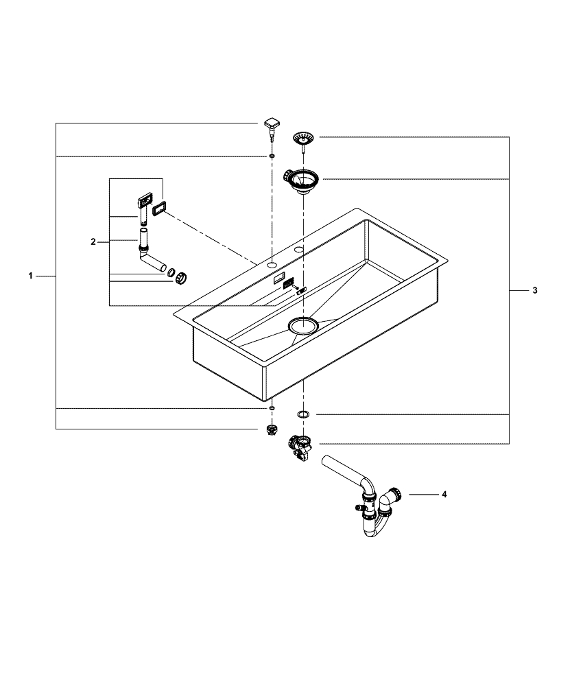 Мойка из нержавеющей стали Grohe, K800 120-S, 51,8/56 (31586SD1)